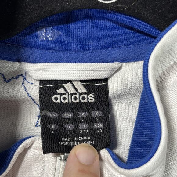 Adidas We Are Basketball Jacket Mens Large White Blue Statue Liberty 12 NBA 2009 - Picture 6 of 11